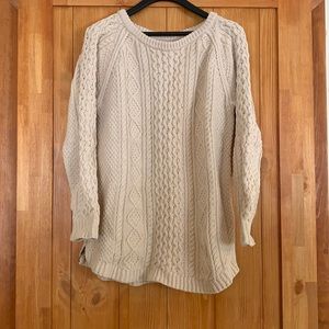 LL Bean Women’s Signature Cotton Fisherman’s Tunic Sweater